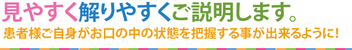 見やすく解りやすくご説明いたします。